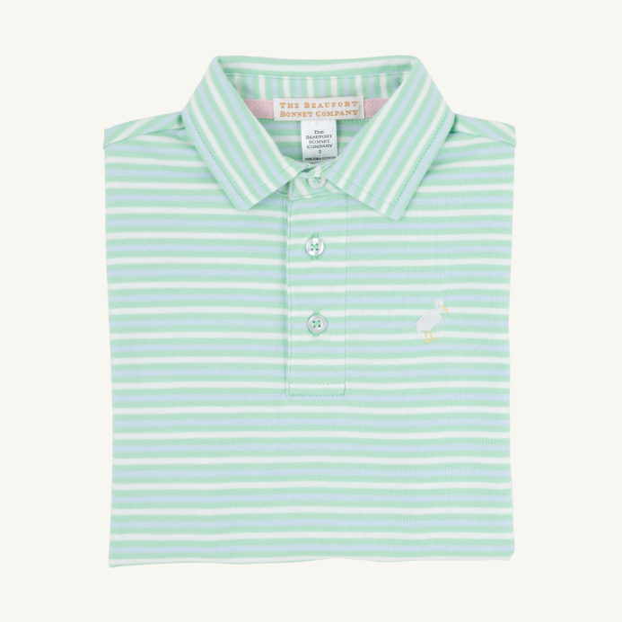 Beaufort Bonnet Prim & Proper Polo, Summer County Stripe
