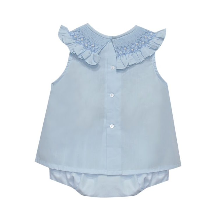 Baby Sen Blue Zadie Bloomer Set, Breezy Bluebell