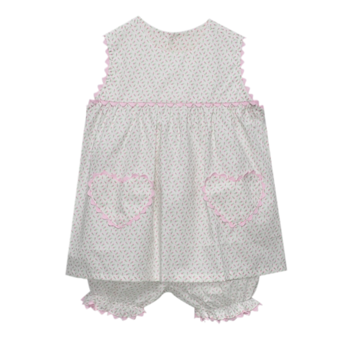 Baby Sen Pink Flower Kyle Bloomer Set, Sweet on Summer