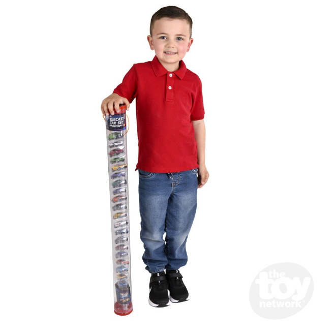 Toy Network Die-Cast Car Tube Set