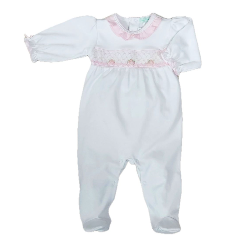 Baby Threads Eden Rosebud Smocked Footie