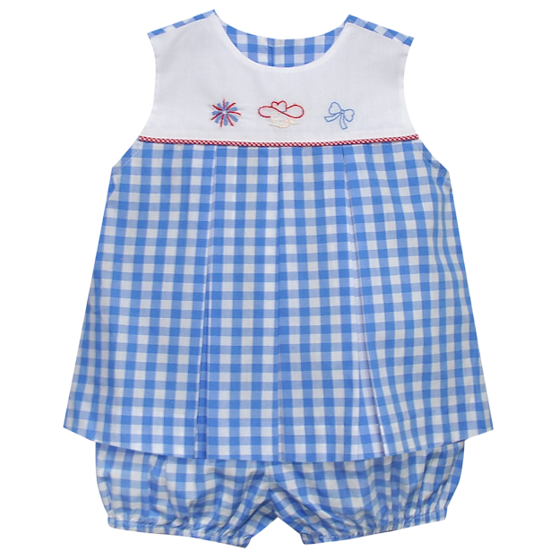 Southern Saturday Rebel Red/Blue Bloomer Set