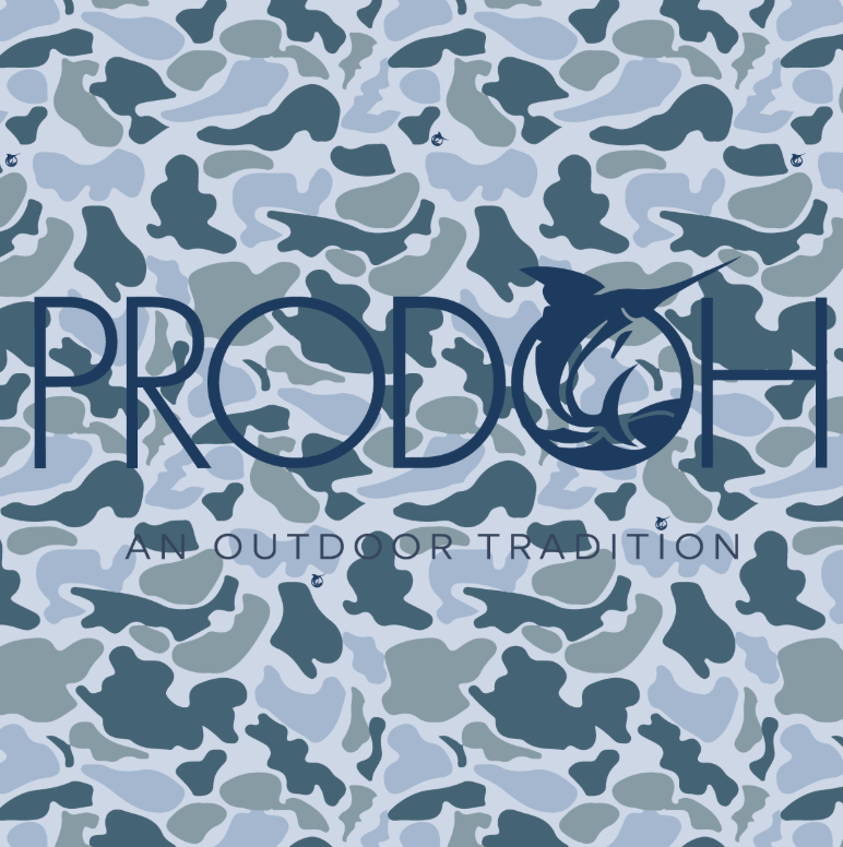 Prodoh Spinnerbait Hooded Sweatshirt, Cool Blues Break Point Camo