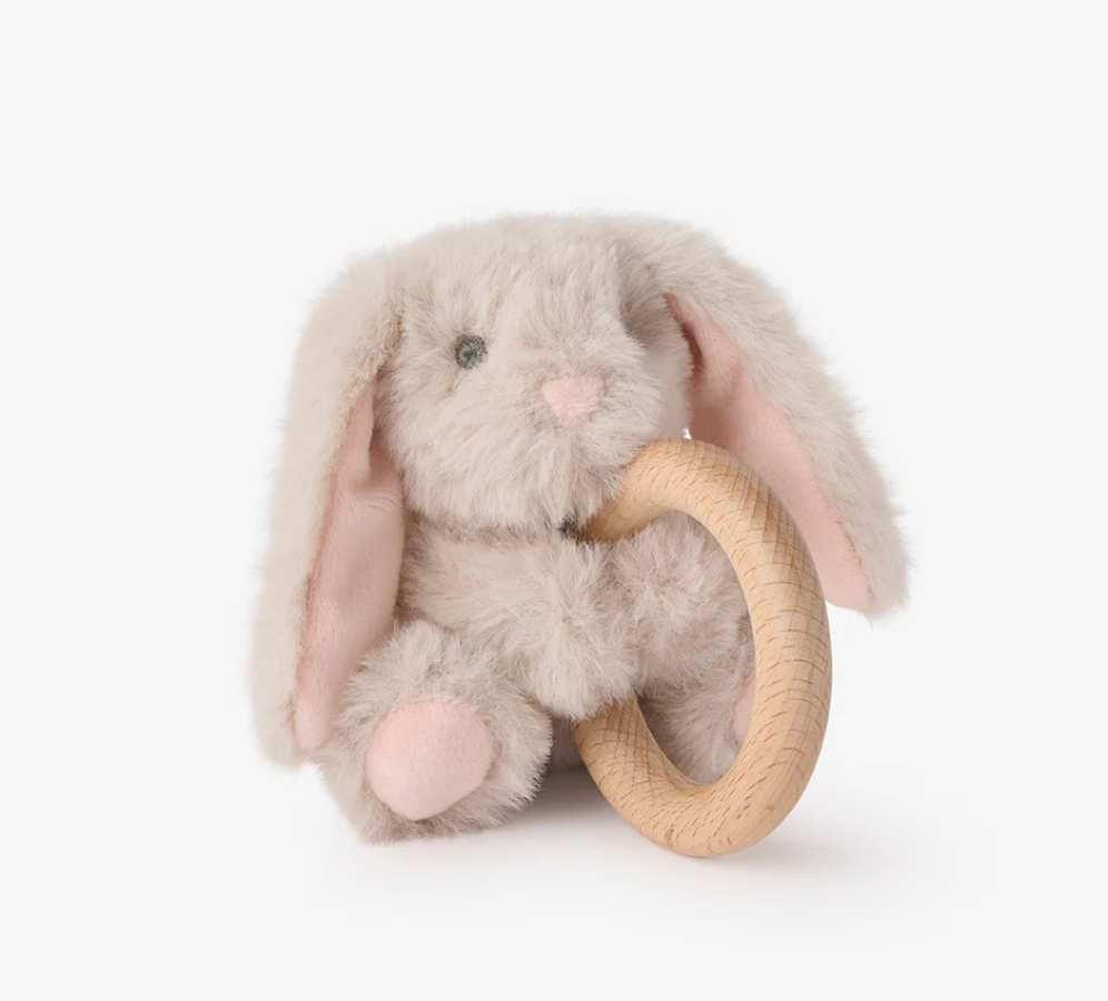 Elegant Baby Plush Ring Rattle