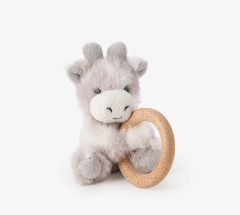 Elegant Baby Plush Ring Rattle