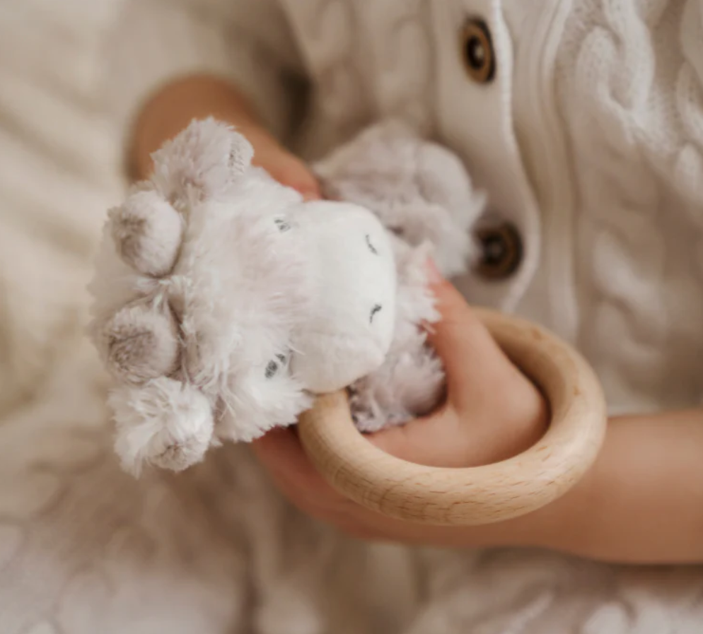 Elegant Baby Plush Ring Rattle