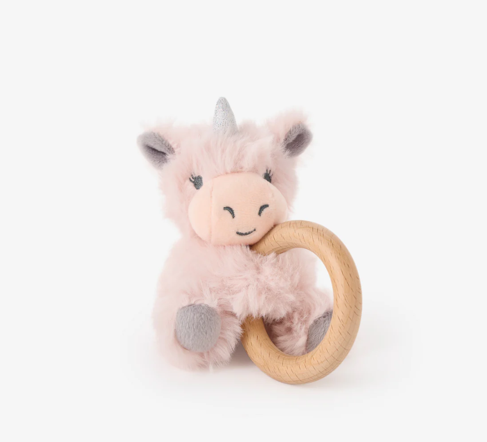 Elegant Baby Plush Ring Rattle