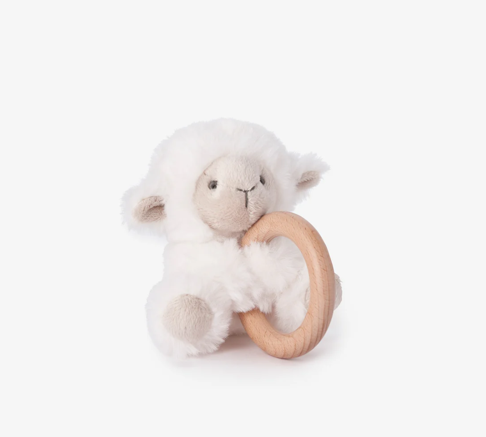 Elegant Baby Plush Ring Rattle