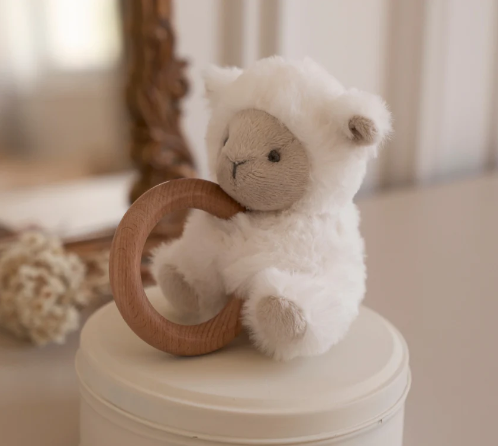 Elegant Baby Plush Ring Rattle