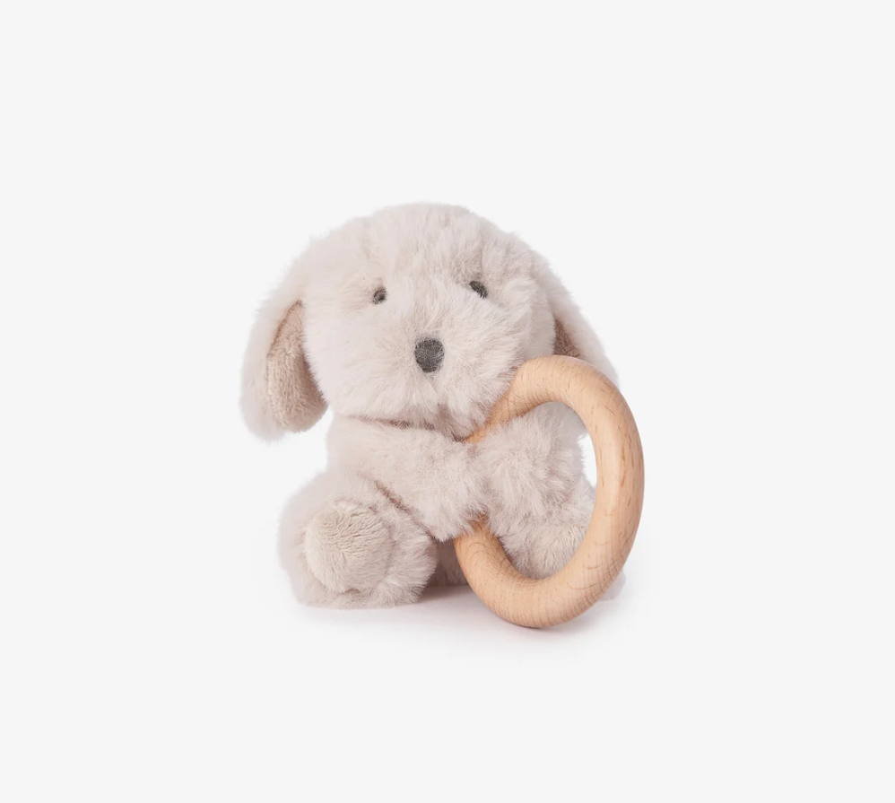 Elegant Baby Plush Ring Rattle