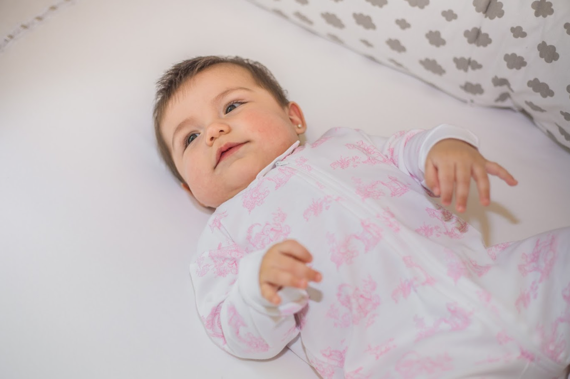 Nella Pima Pink Toile Zipper Footie