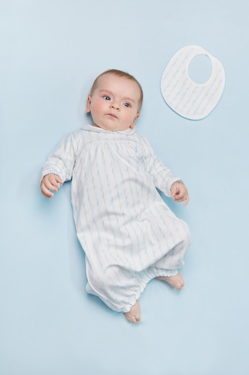 Nella Pima Blue Twirls Gown