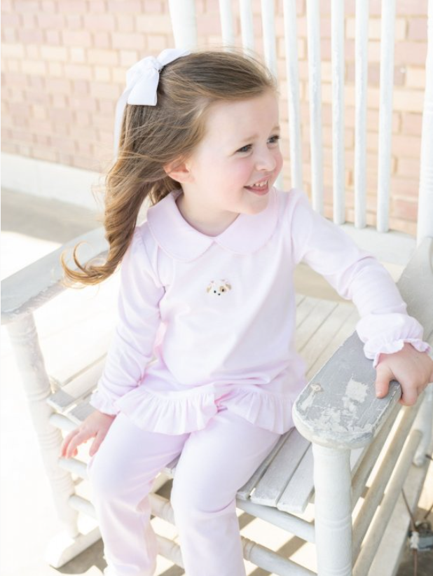 Milly Marie Spotted Puppy Pima Tunic Set