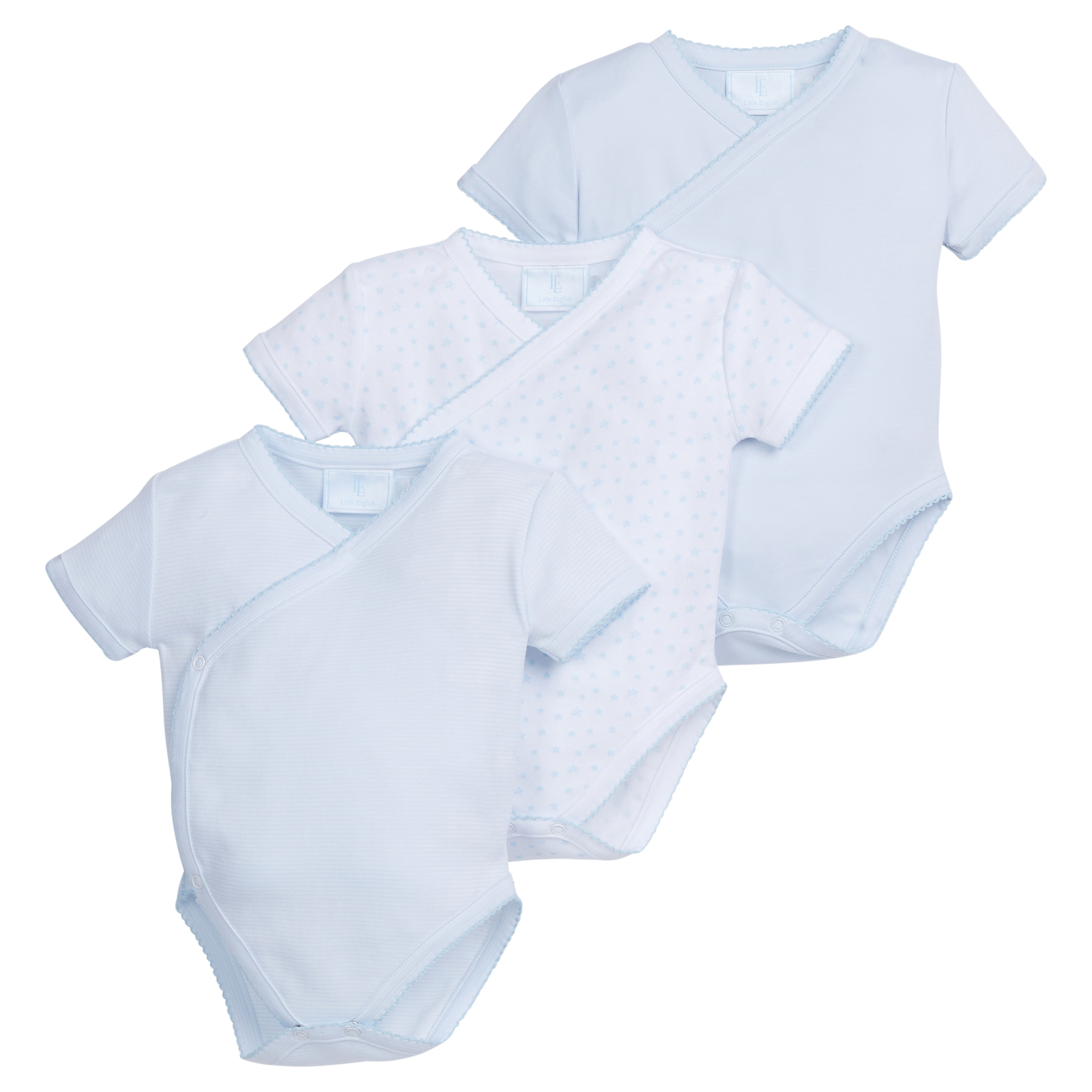 Little English Onesies, Light Blue