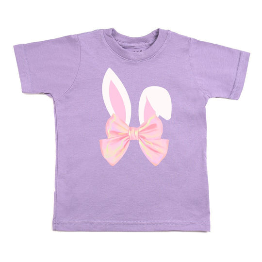 Sweet Wink Bunny Bow Easter T-Shirt, Lavender