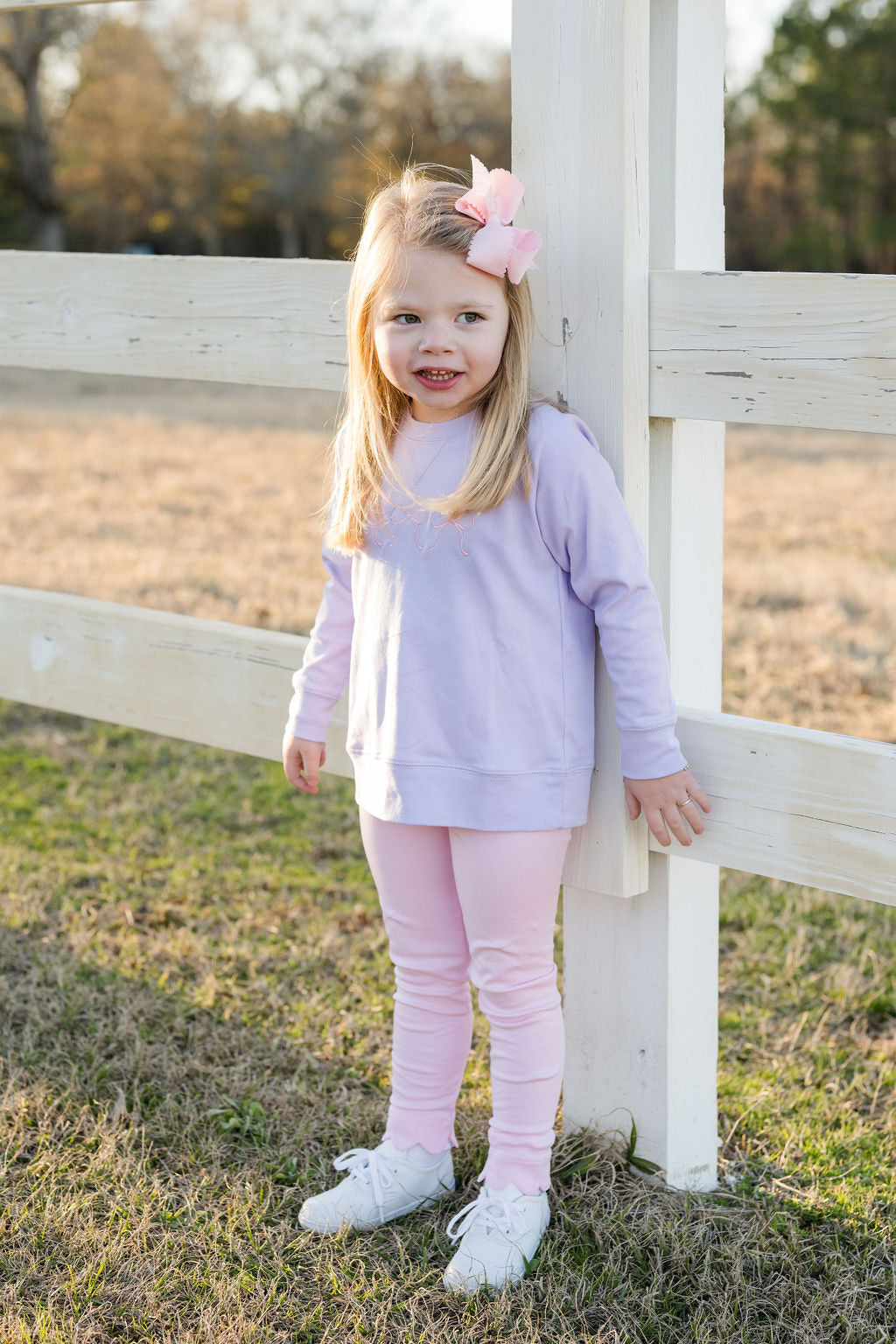 James & Lottie Lavender Sidney Sweatshirt, Basic Bows