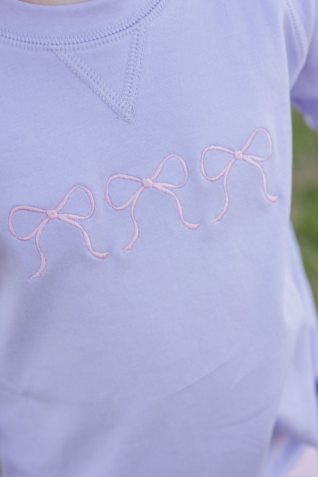 James & Lottie Lavender Sidney Sweatshirt, Basic Bows