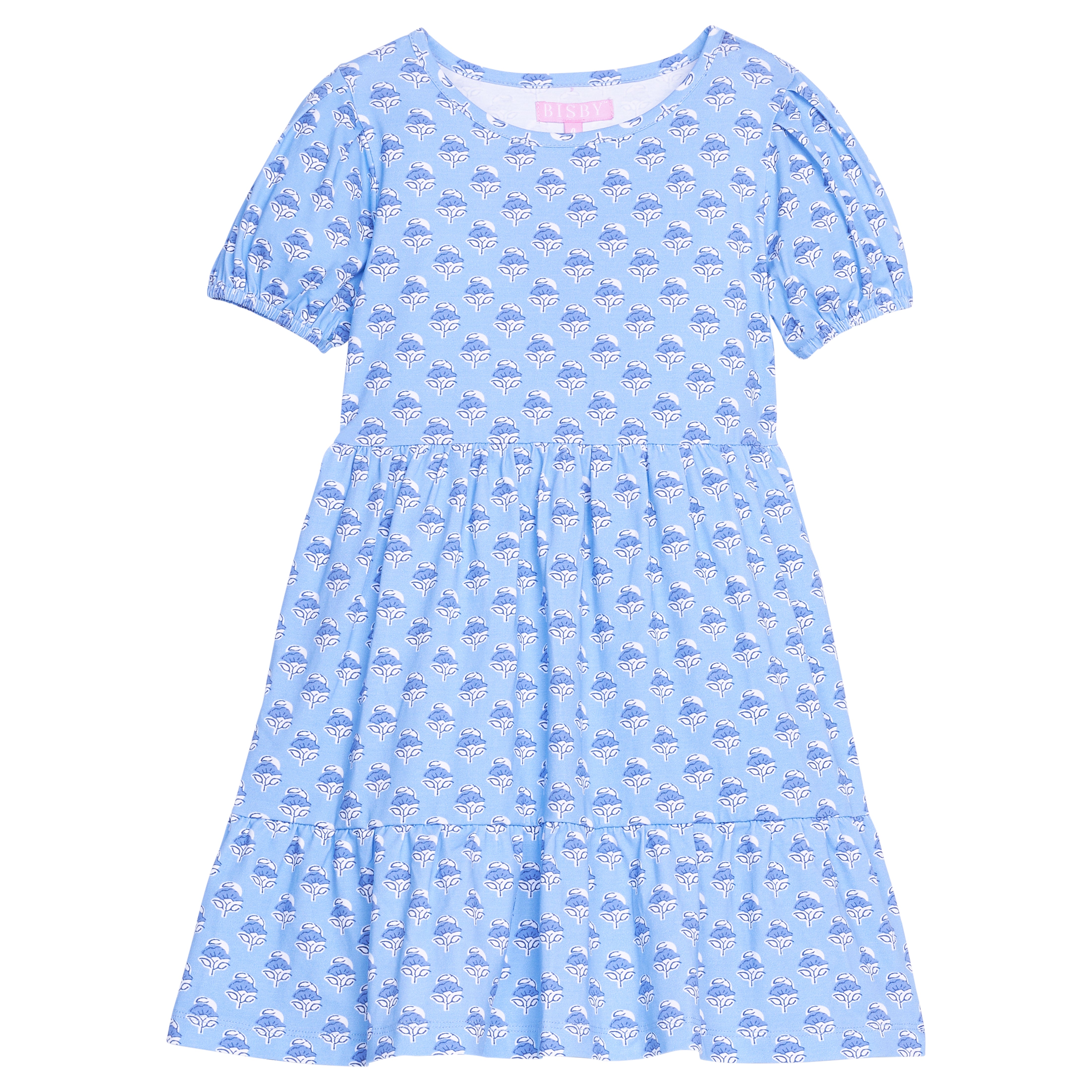Bisby Smita Dress, Cornflower Block Print