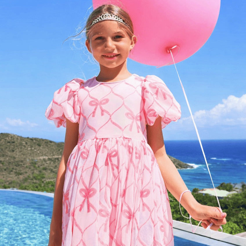 Lola & The Boys Sparkle Pretty Bows Dress
