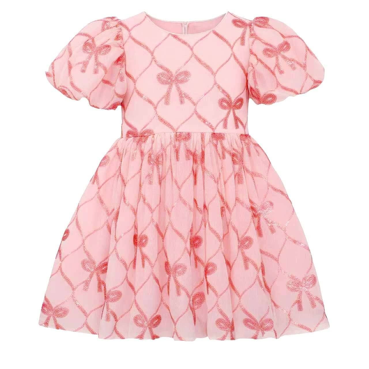 Lola & The Boys Sparkle Pretty Bows Dress