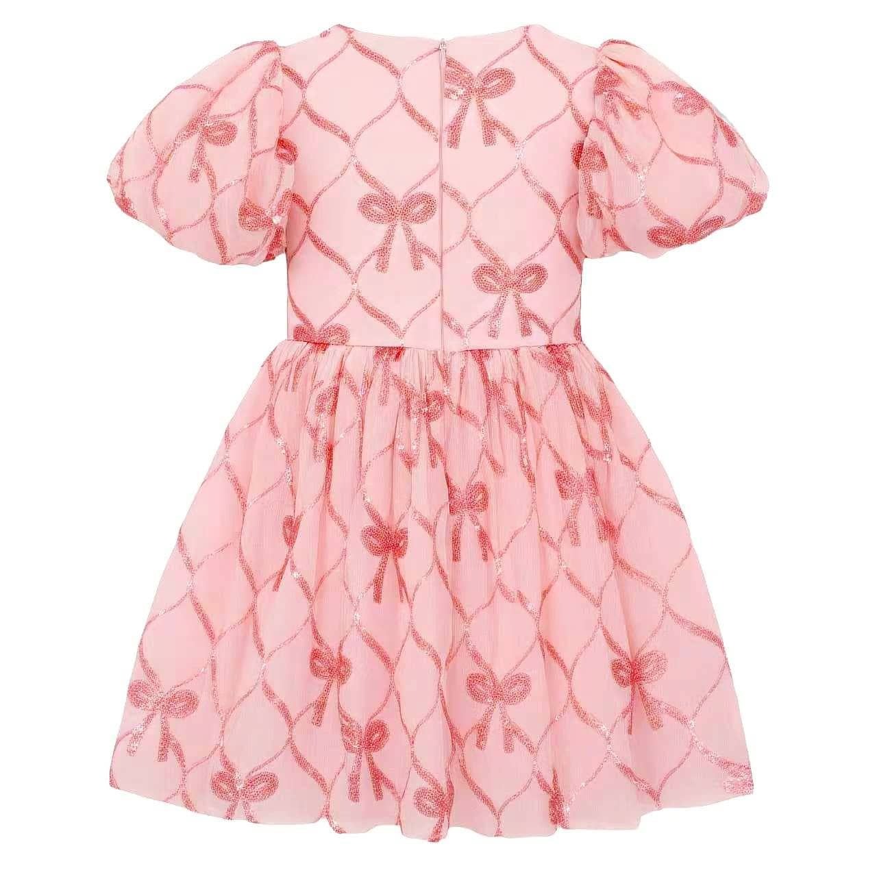 Lola & The Boys Sparkle Pretty Bows Dress
