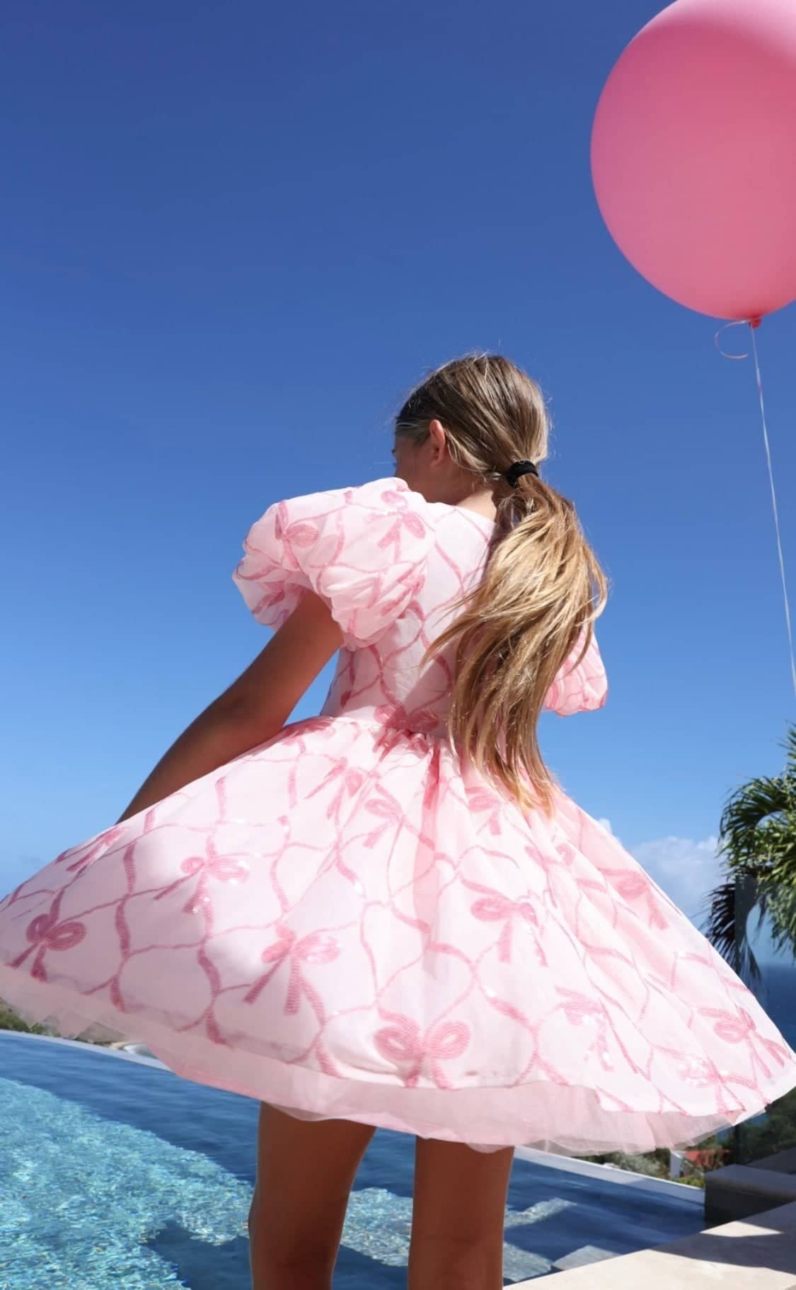 Lola & The Boys Sparkle Pretty Bows Dress