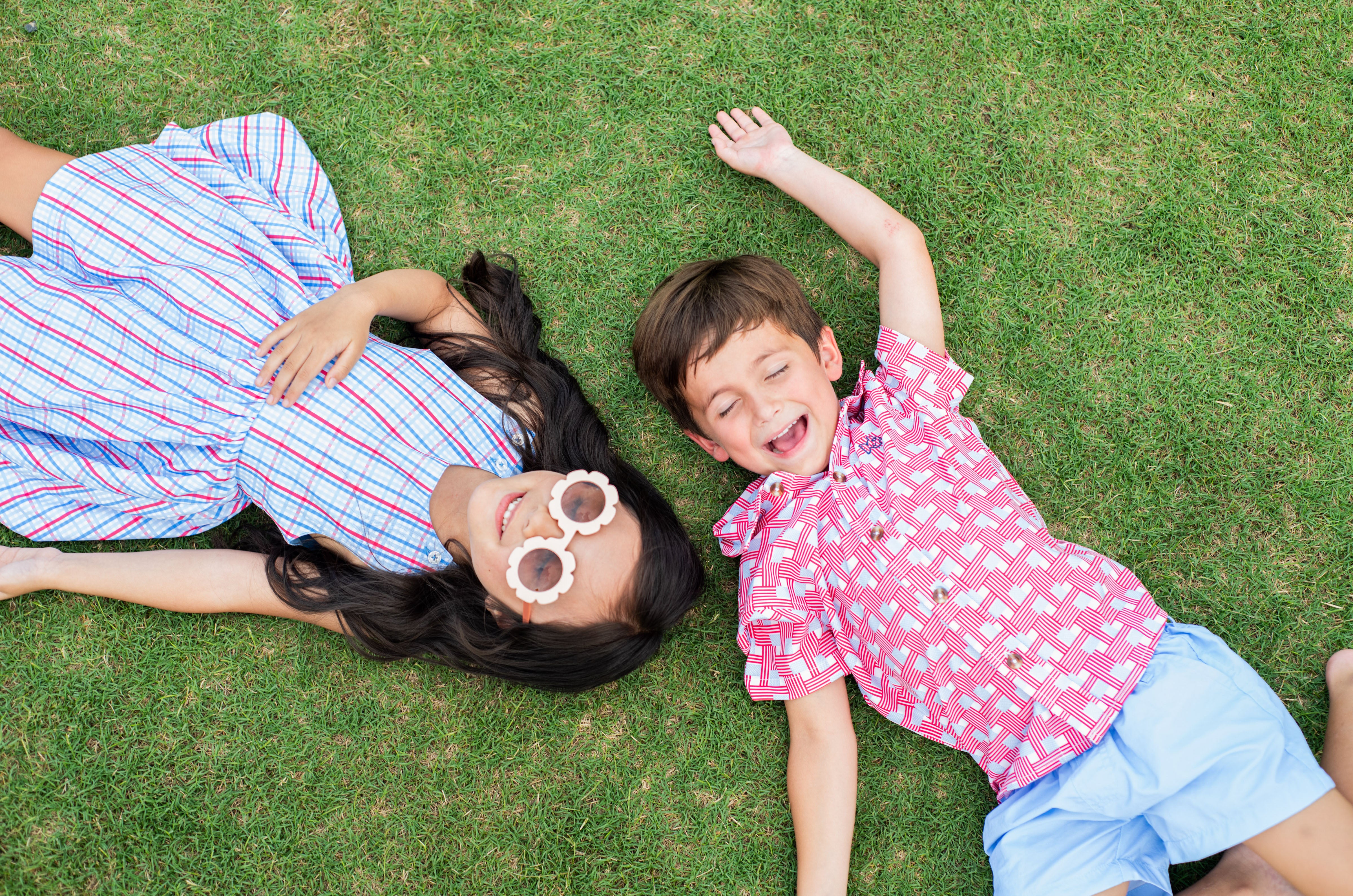 Prodoh Button Down Shirt, American Flag Plaid