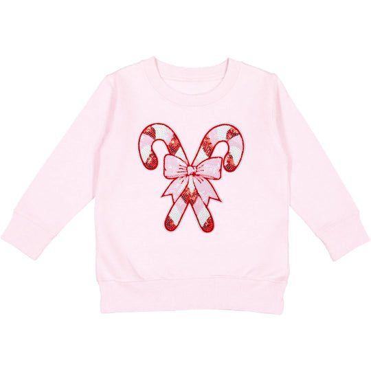 Sweet Wink Candy Cane Patch Christmas Sweatshirt