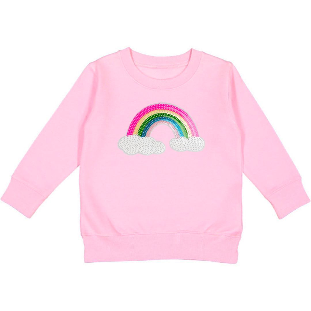 Sweet Wink Rainbow Sequin Patch Sweatshirt