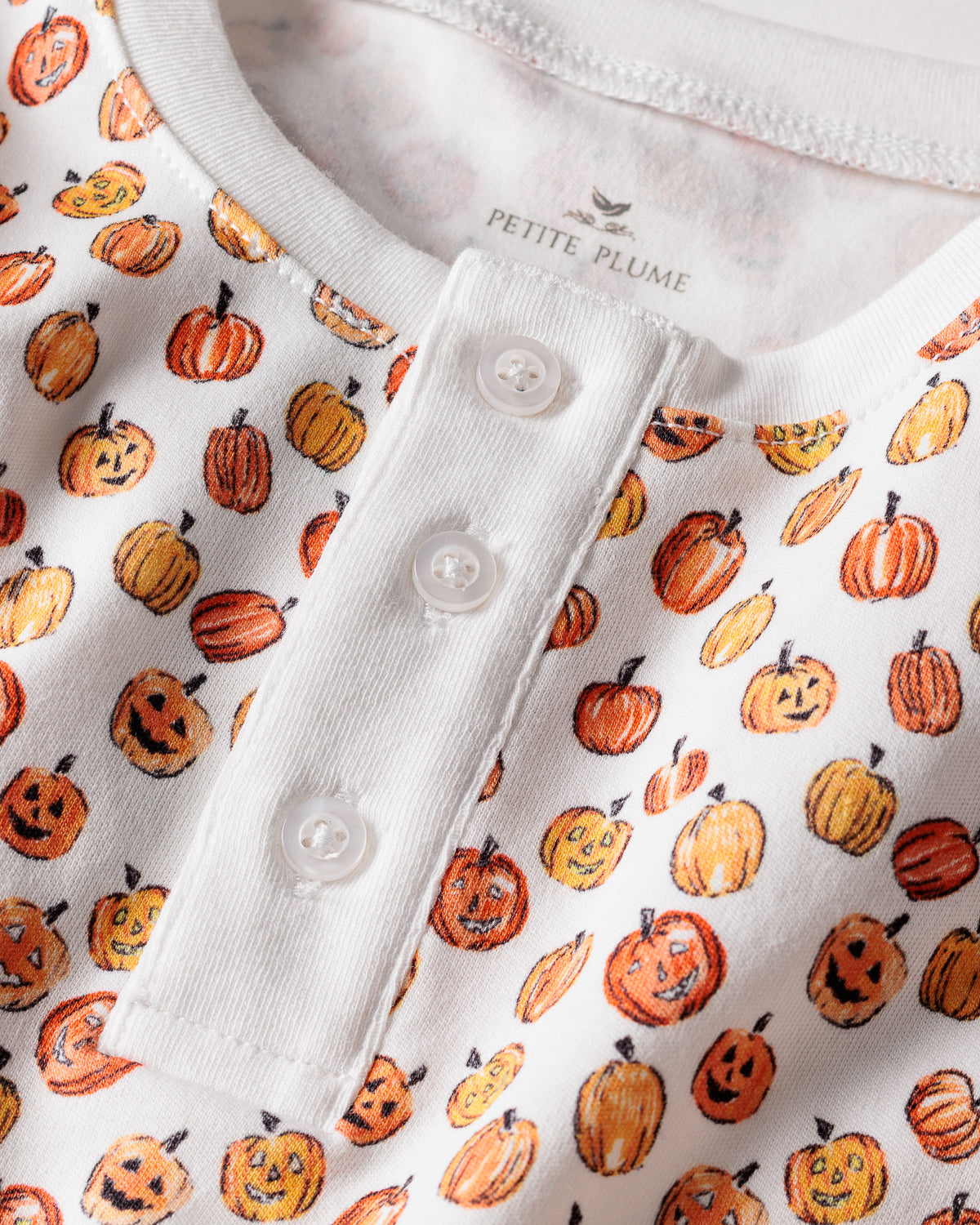 Petite Plume Pima Snug Fit Pajama Set, Pumpkin Patch