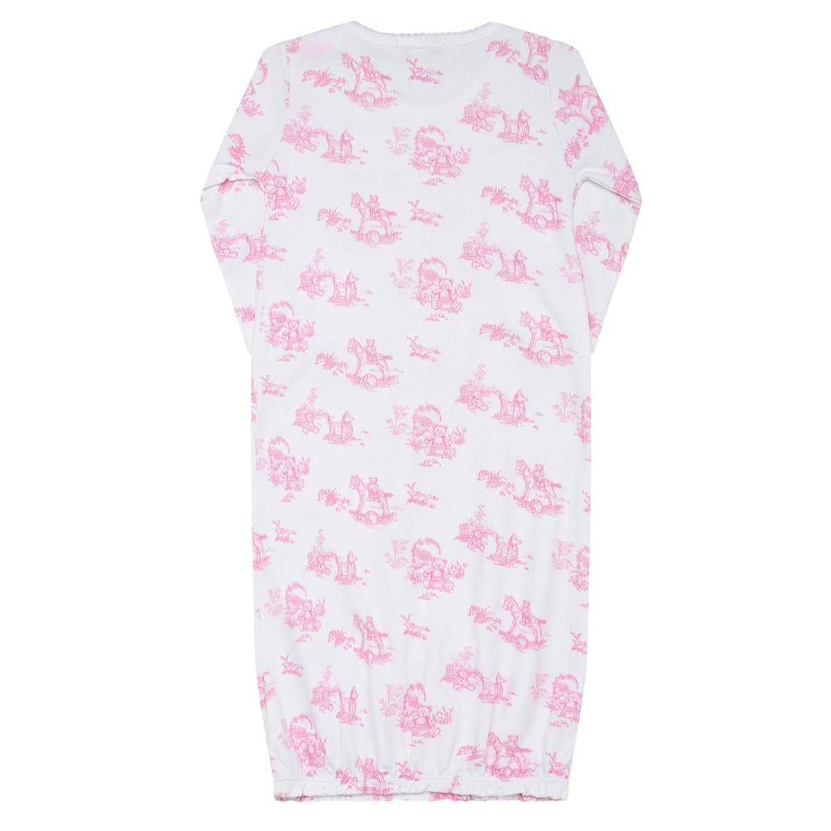 Nella Pima Pink Toile Baby Gown