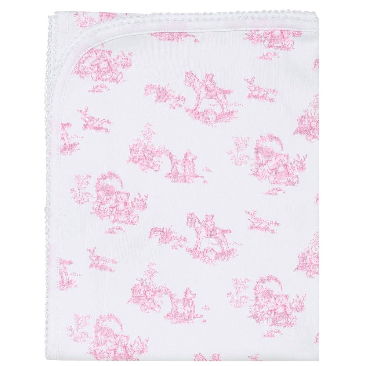 Nella Pima Pink Toile Blanket