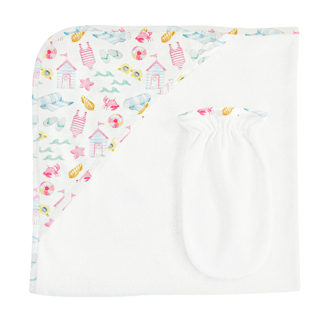 Baby Club Chic Summer Fun Hooded Towel with Mitt