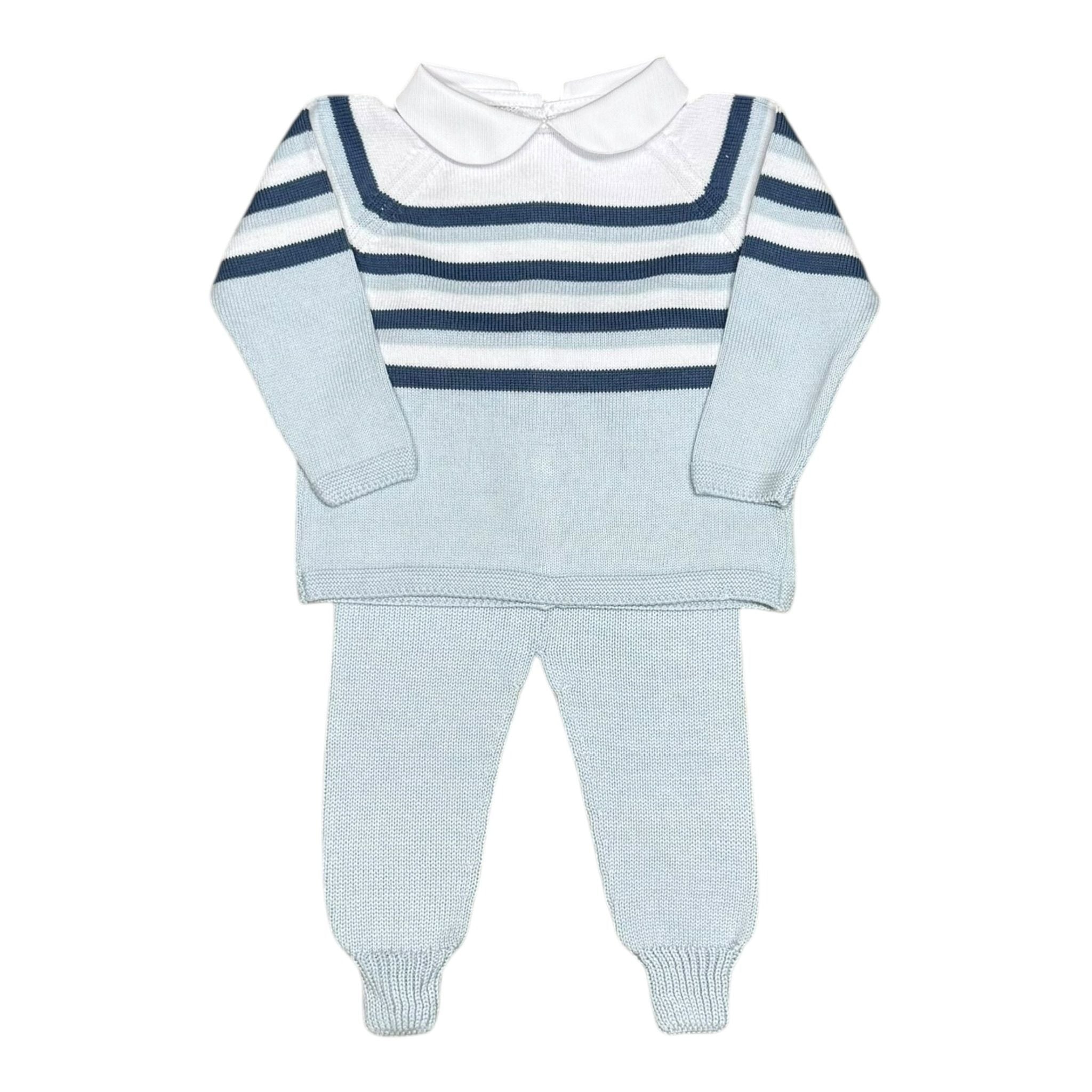 Mi Lucero Collar Stripe Jogger Set