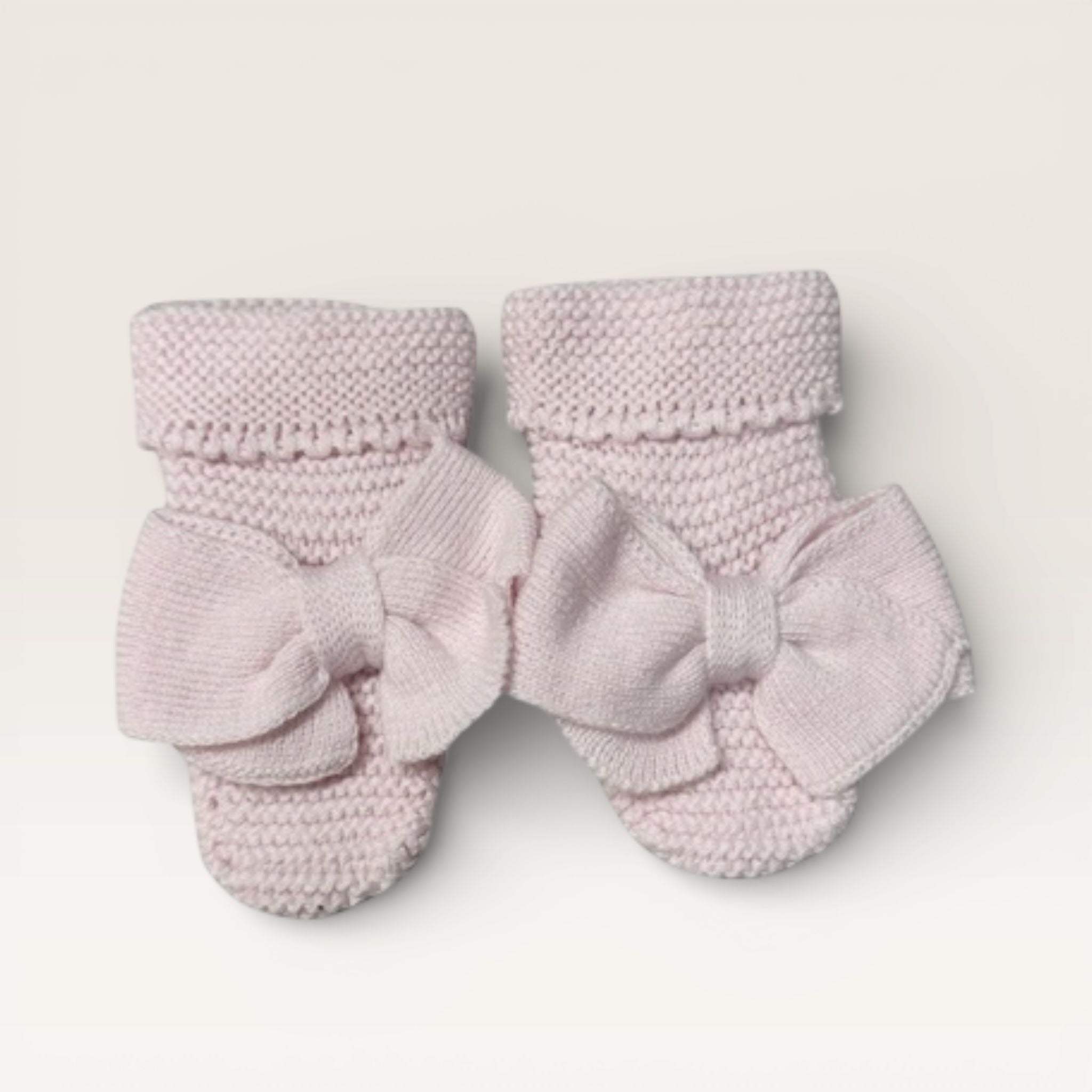 Mi Lucero Fold Over Booties with Bow