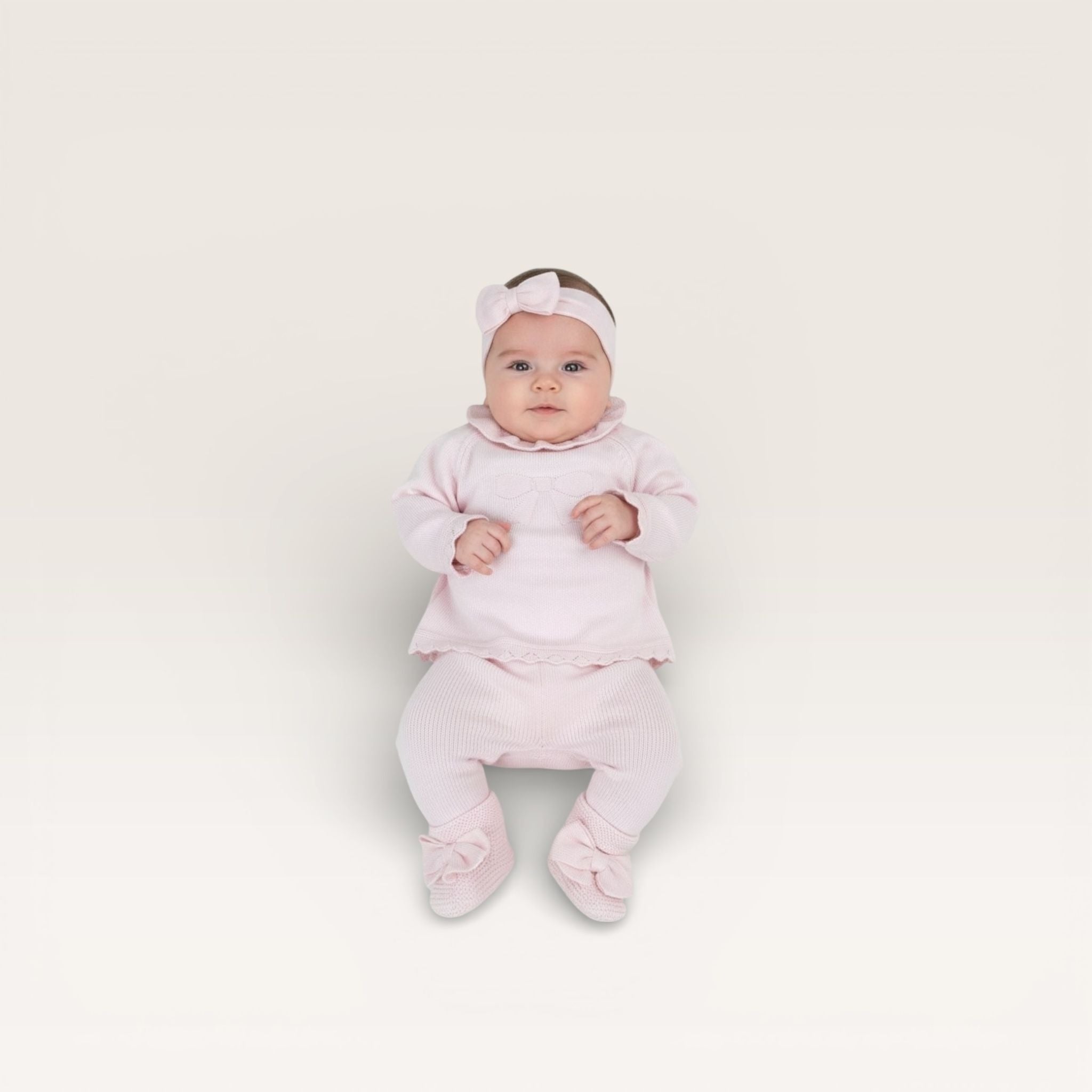 Mi Lucero Fold Over Booties with Bow