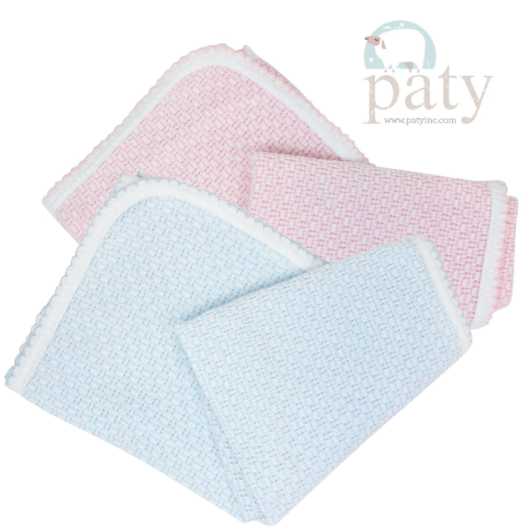 Paty Knit Receiving Swaddle Blanket