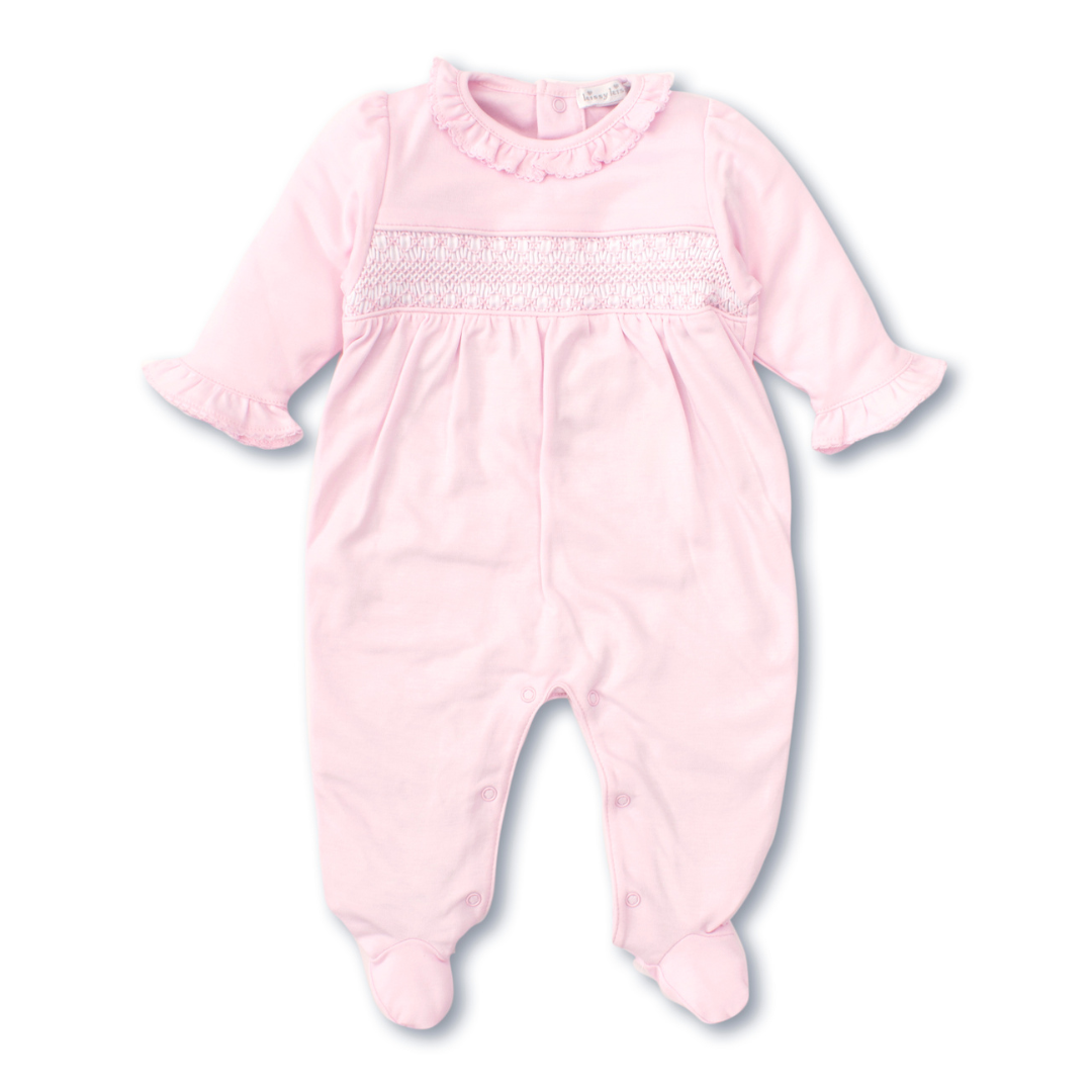 Kissy Kissy CLB Charmed Footie with Hand Smocking, Pink