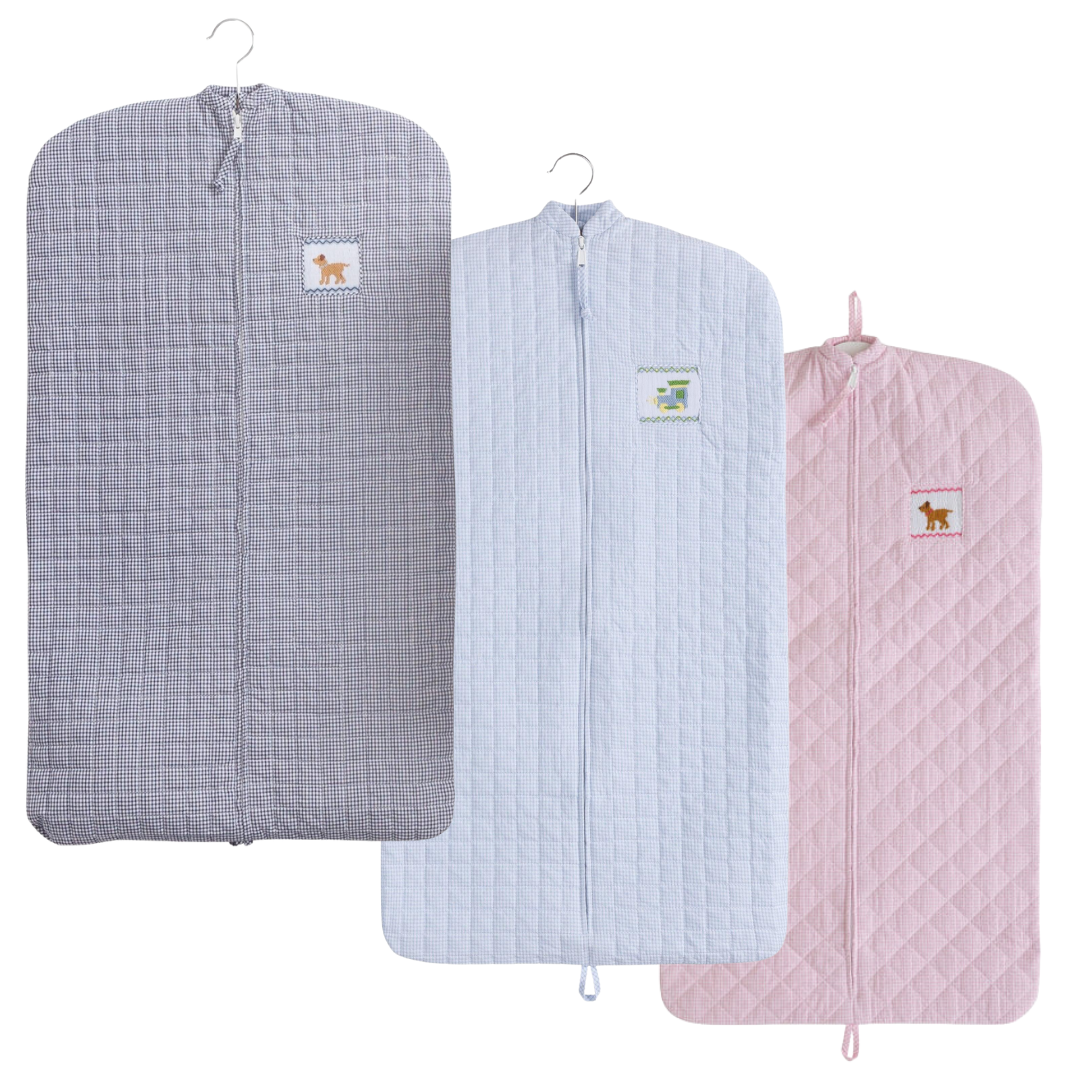 Little English Appliqué Garment Bag