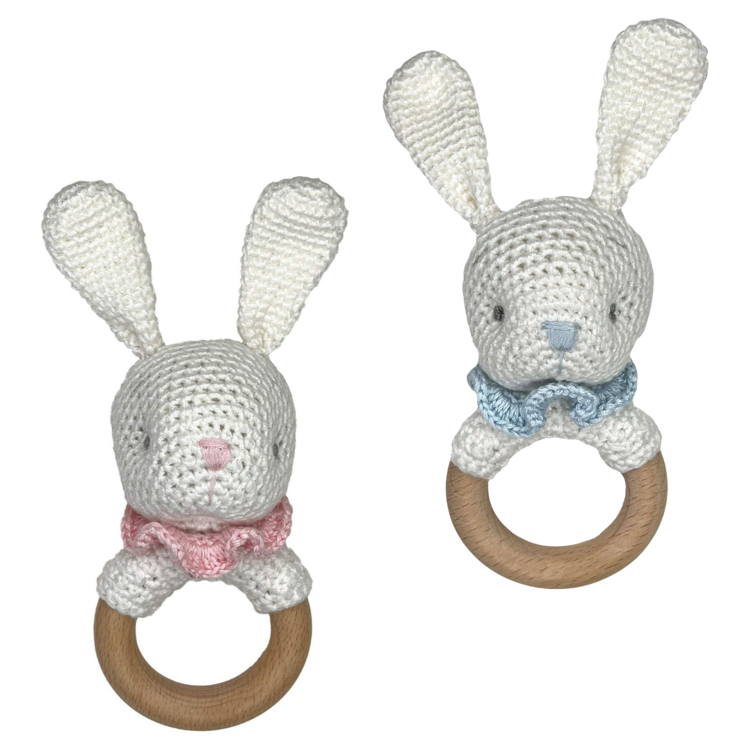 Zubels Crochet Bunny Ring Rattle