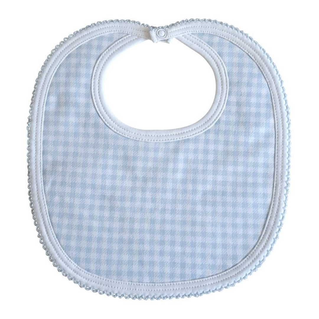 Baby Threads Blue Checks Bib