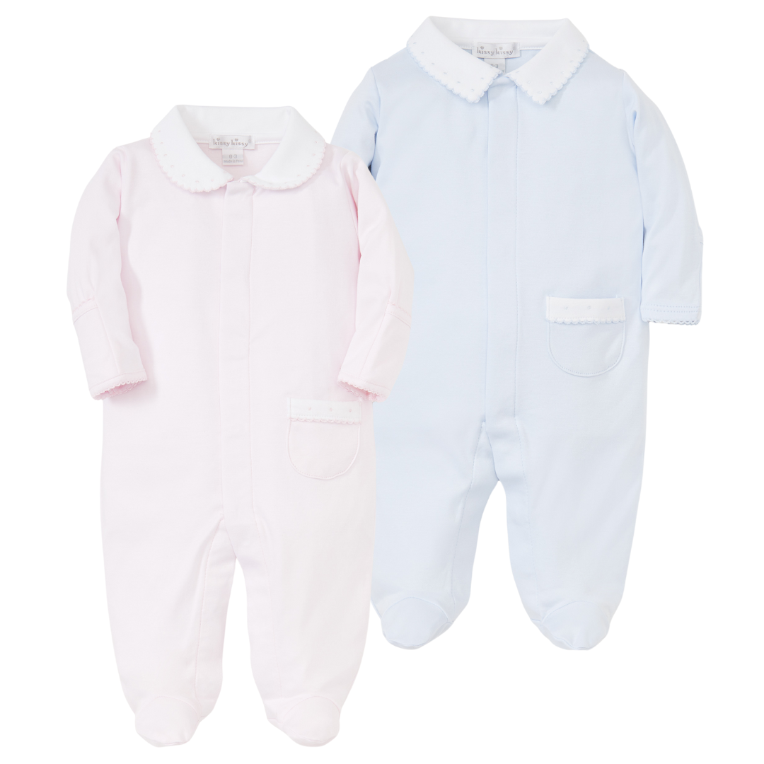 Kissy Kissy New Beginnings Footie with Collar