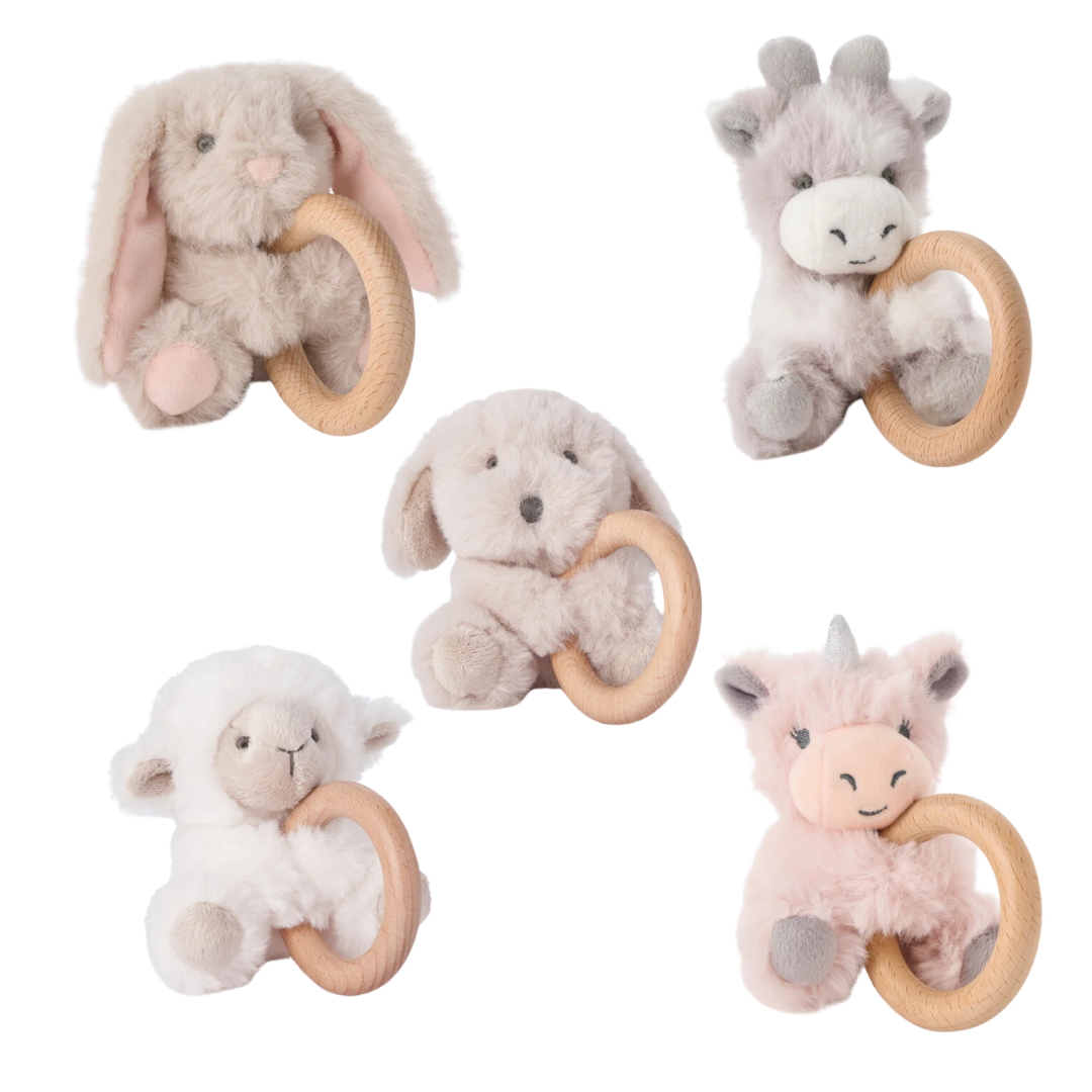 Elegant Baby Plush Ring Rattle