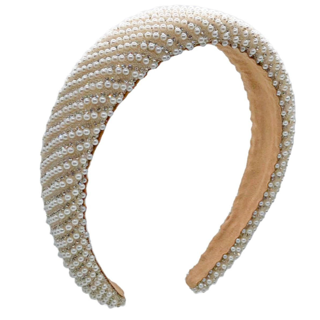 Bari Lynn Fully Crystallized Pearl Headband