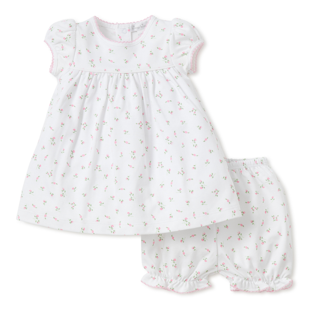 Kissy Kissy Garden Roses Print Dress with Diaper Cover