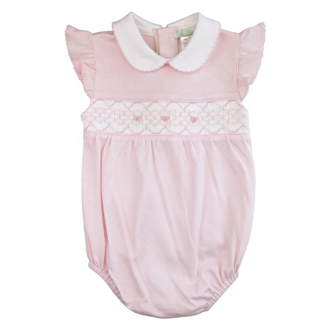 Baby Threads Bows Hand Smocked Bubble
