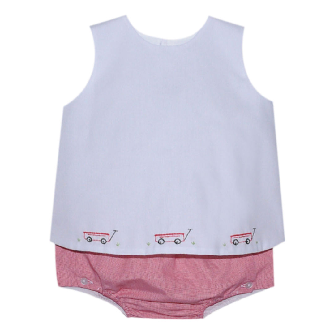 Baby Sen Red Bailey Diaper Set, Wagon