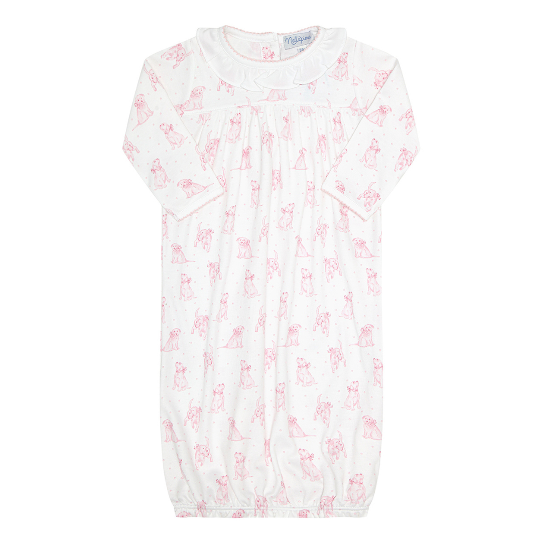 Nella Pima Pink Puppy Love Print Gown