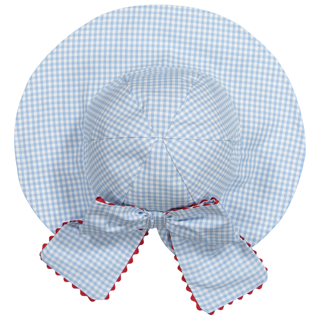 Sal & Pimenta Gingham Mix Blue Sunny Hat