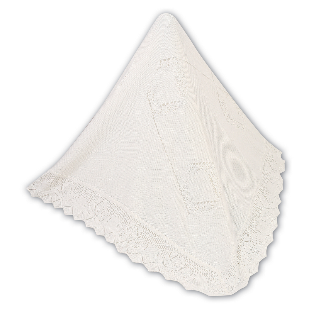 Sarah Louise Ivory Lace Motif Shawl